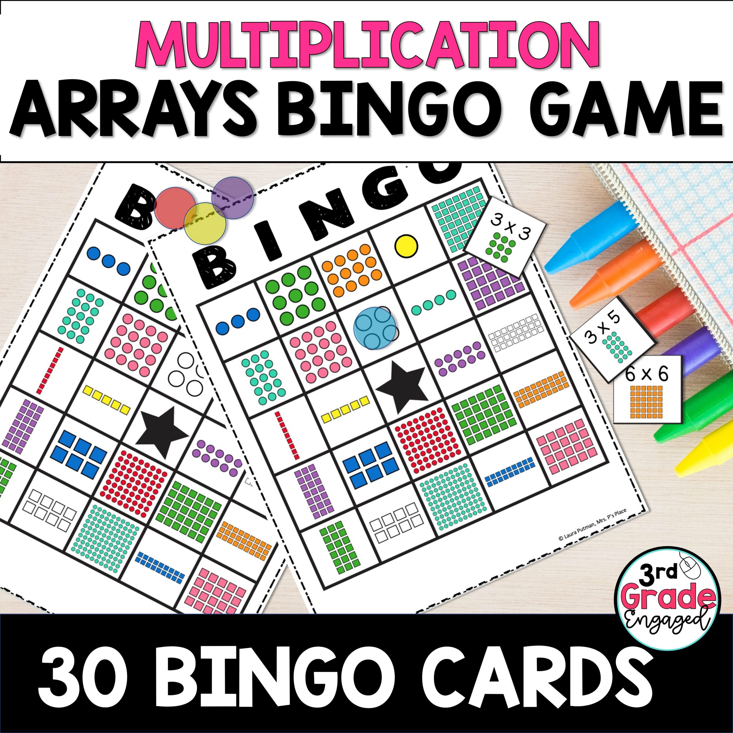 Multiplication Arrays Math Bingo Game