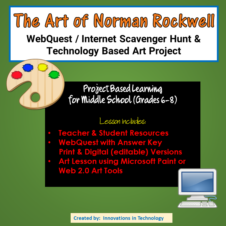 Art of Norman Rockwell – WebQuest & Art Project
