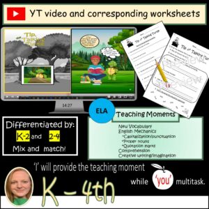Creative Writing Quotation Marks etc.. K-4th "Tip the Talking Turtle"