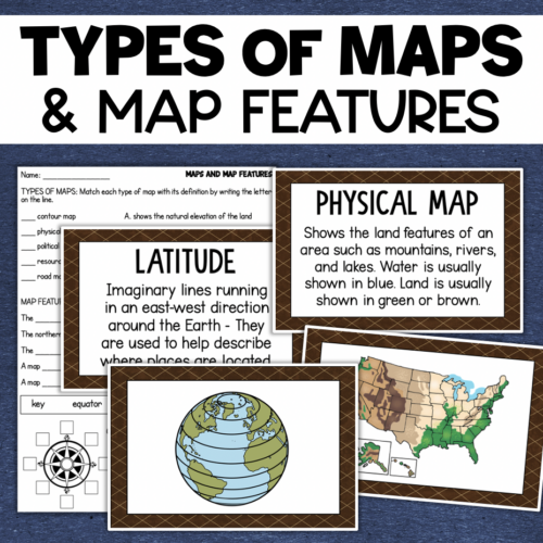 Identifying Diffe Types Of Maps Worksheet Worksheets For Kindergarten