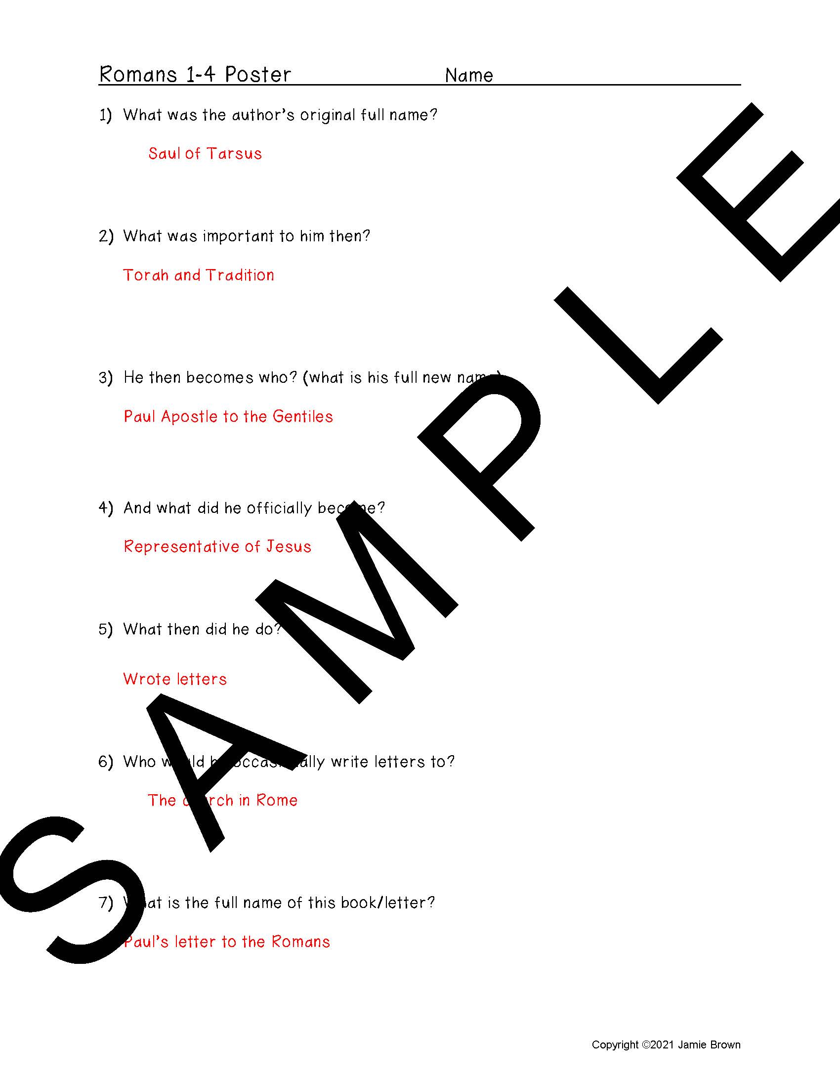 Summary of the book of Romans (2Part) Made By Teachers