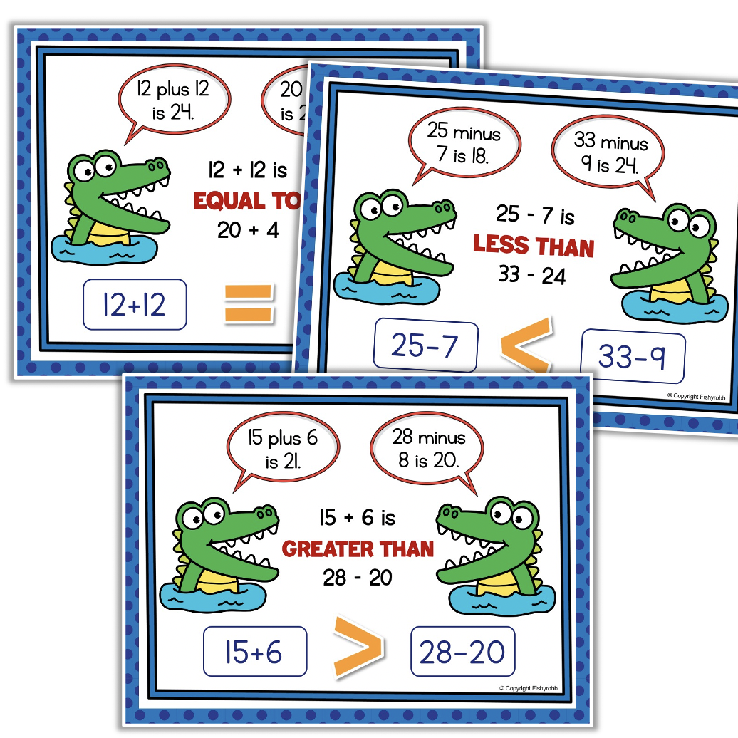 Greater Than Less Than Alligator Activities Comparing Numbers