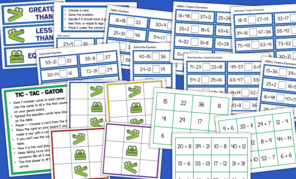 Greater Than Less Than Alligator Activities Comparing Numbers ...