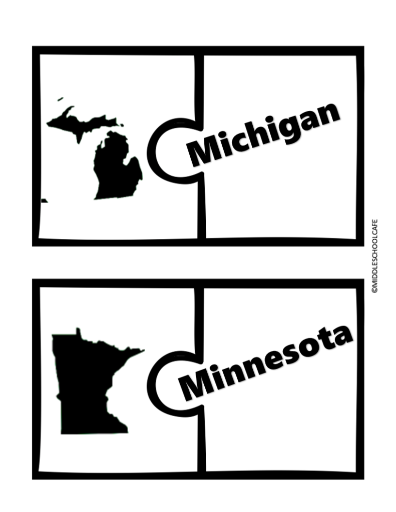 Midwest Region US States Puzzles - Made By Teachers