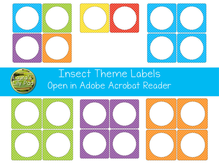 Insect Theme Editable Labels | Made By Teachers