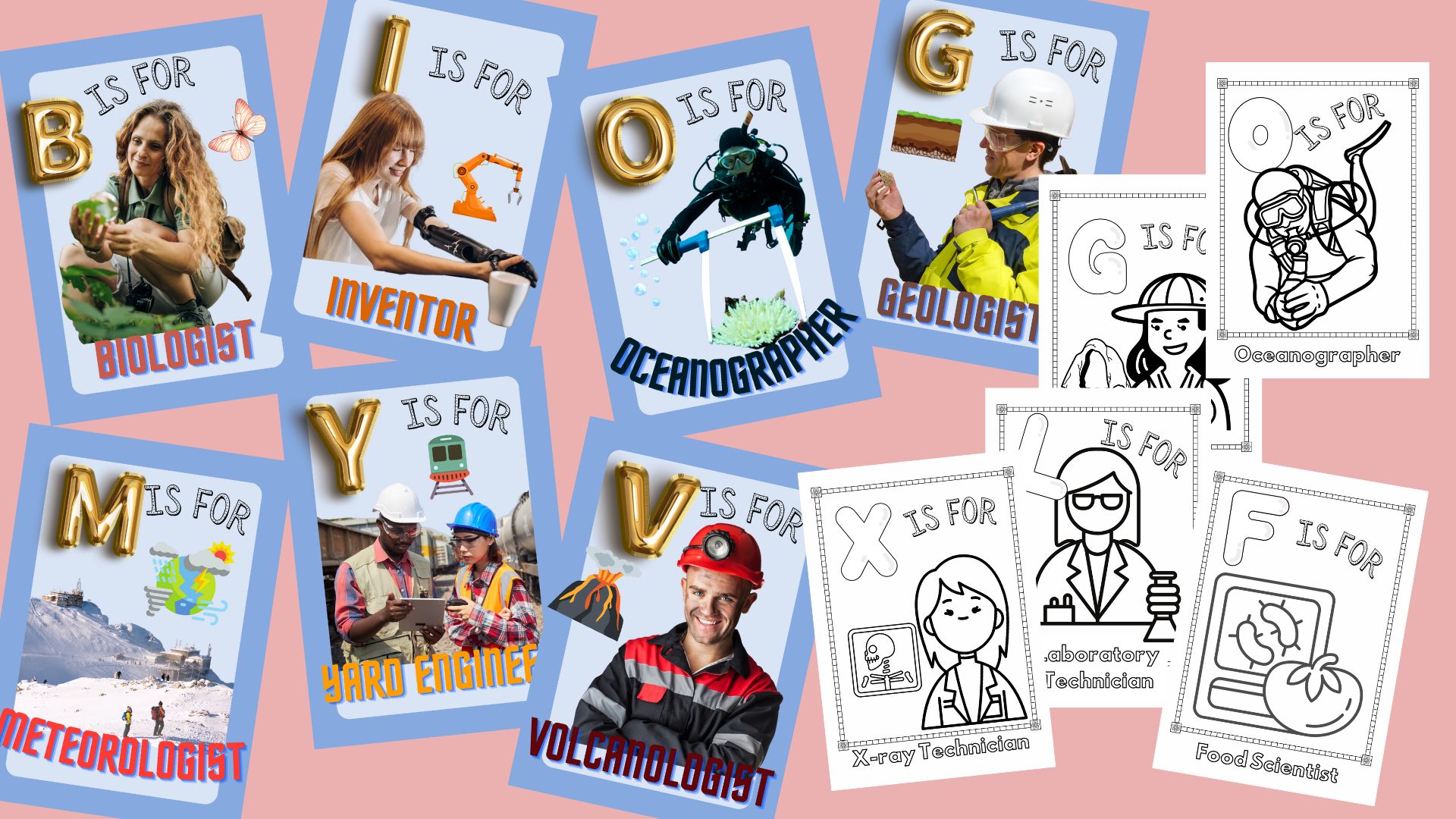 AZ of Science Poster Bundle with BONUS coloring pages Made By Teachers