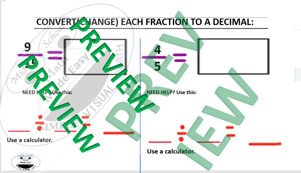 Convert Fraction to Decimal to percent: Step by step using the ...