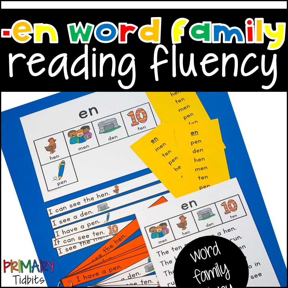 CVC Word Reading Fluency for en Word Family - Made By Teachers
