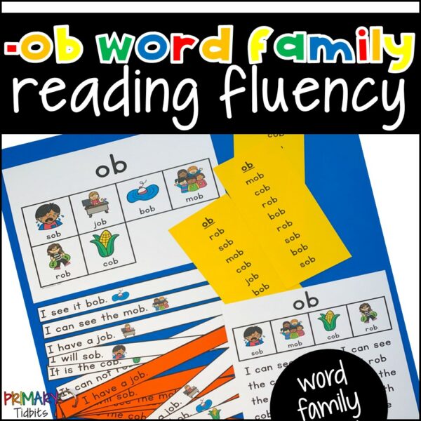 CVC Word Reading Fluency for ob Word Family Made By Teachers