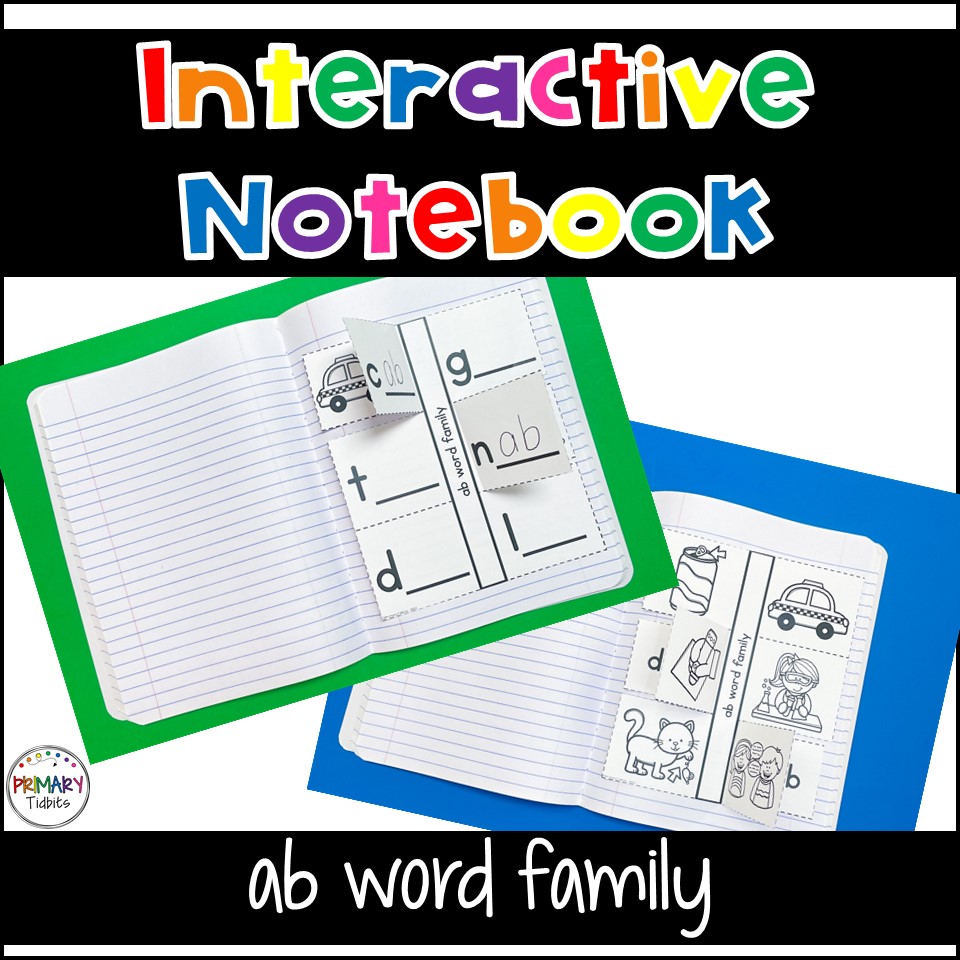 CVC Word ab Word Family Interactive Notebook