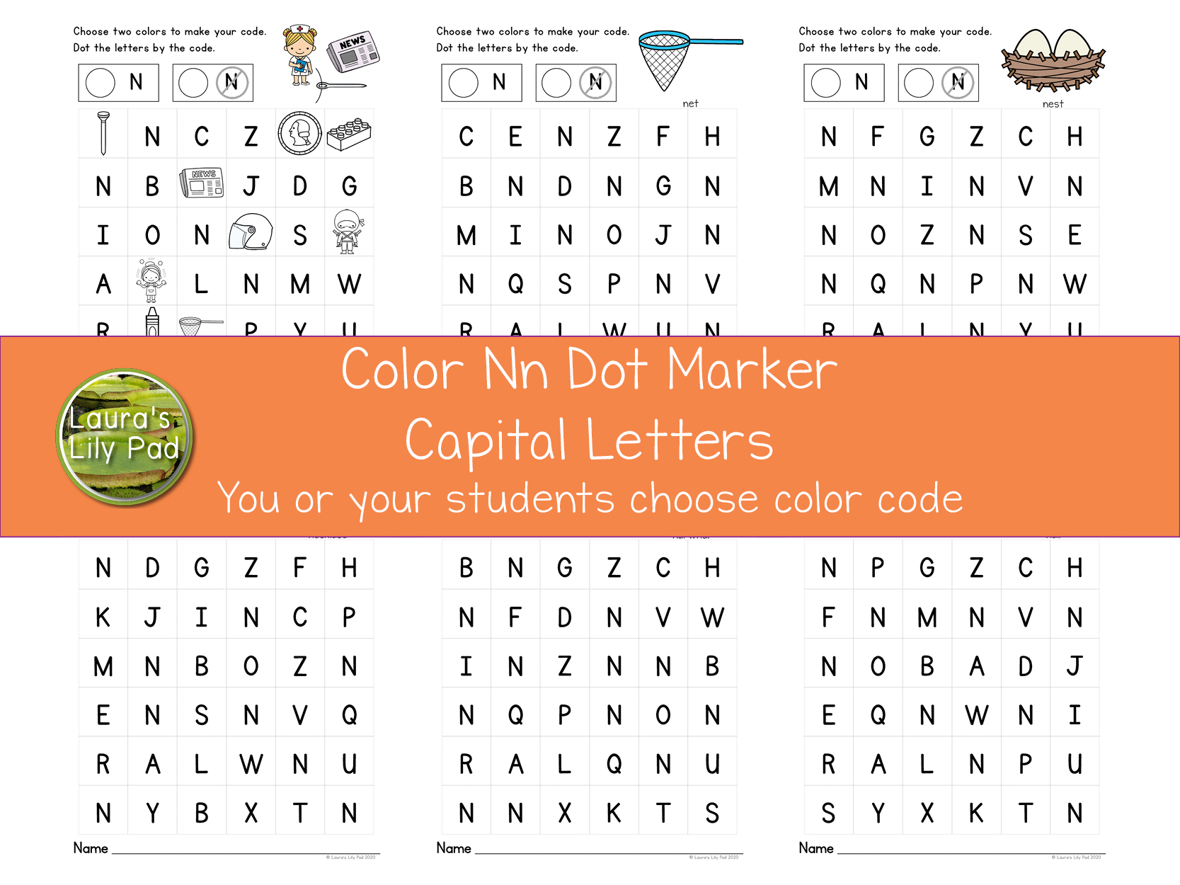 Alphabet Letter N Dot Marker Center Made By Teachers