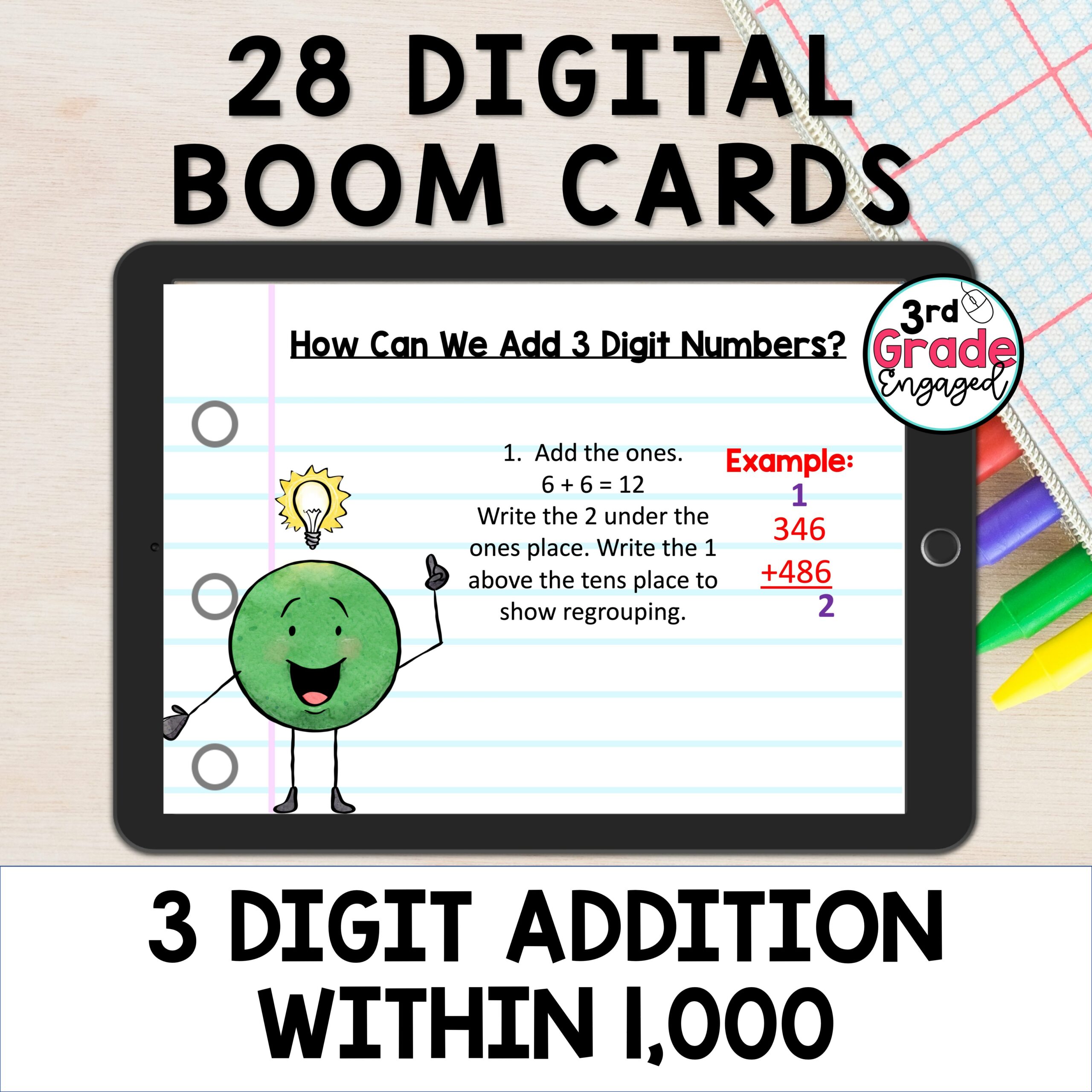 Adding 3 Digit Numbers within 1000 Printable and Digital Addition Task Card - Made By Teachers adding-3-digit-numbers-within-1000-printable-and-digital-addition-task-card-made-by-teachers