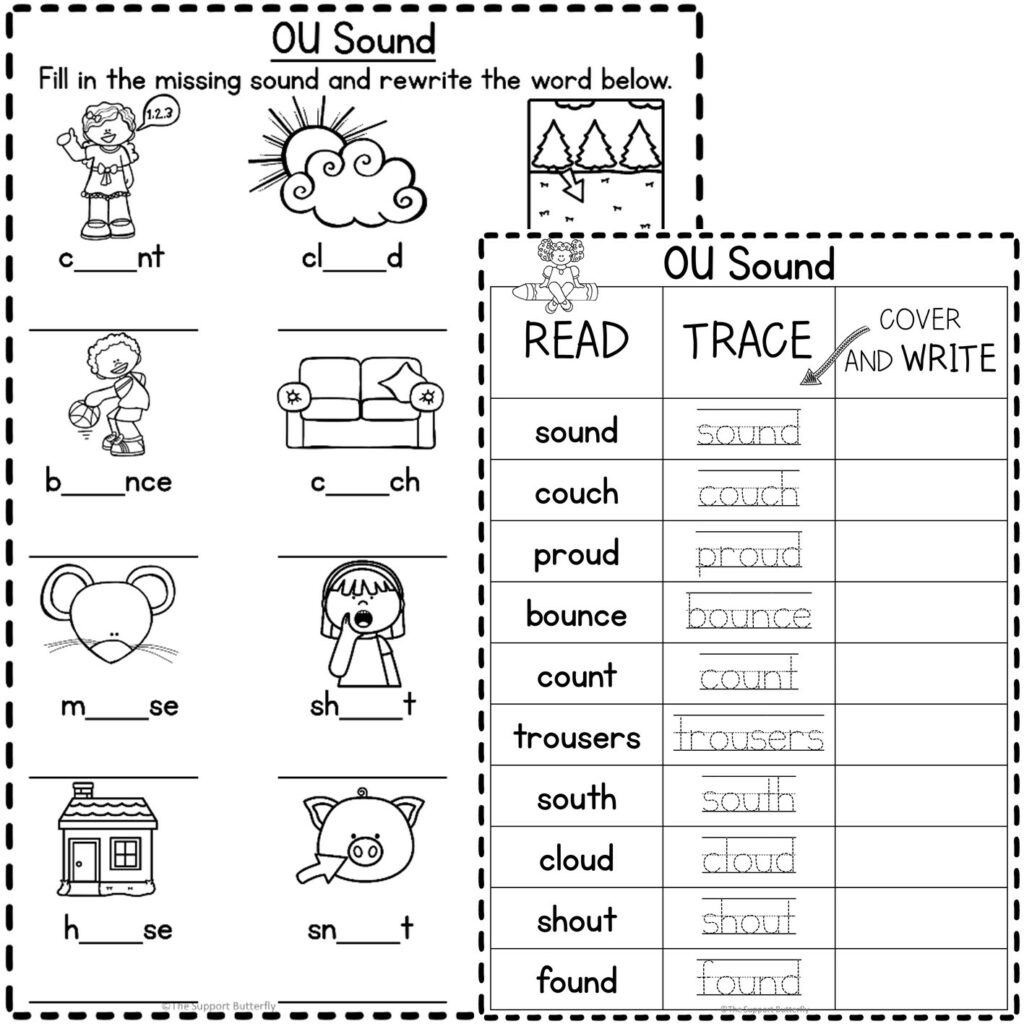 OU And OW Diphthong Worksheets Made By Teachers