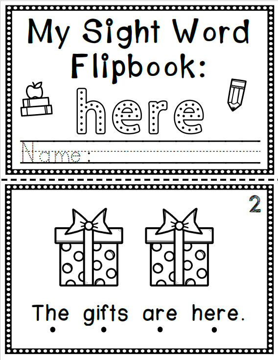 Sight Word Flip Book (Flipbook) - HERE