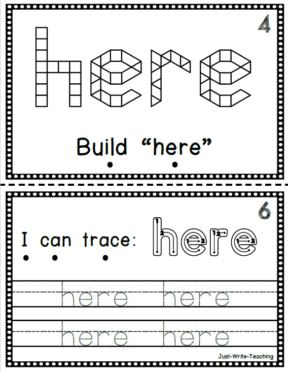 Sight Word Flip Book (Flipbook) - HERE - Made By Teachers