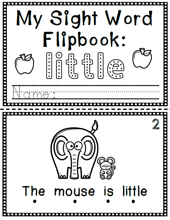 Sight Word Flip Book (Flipbook) - LITTLE