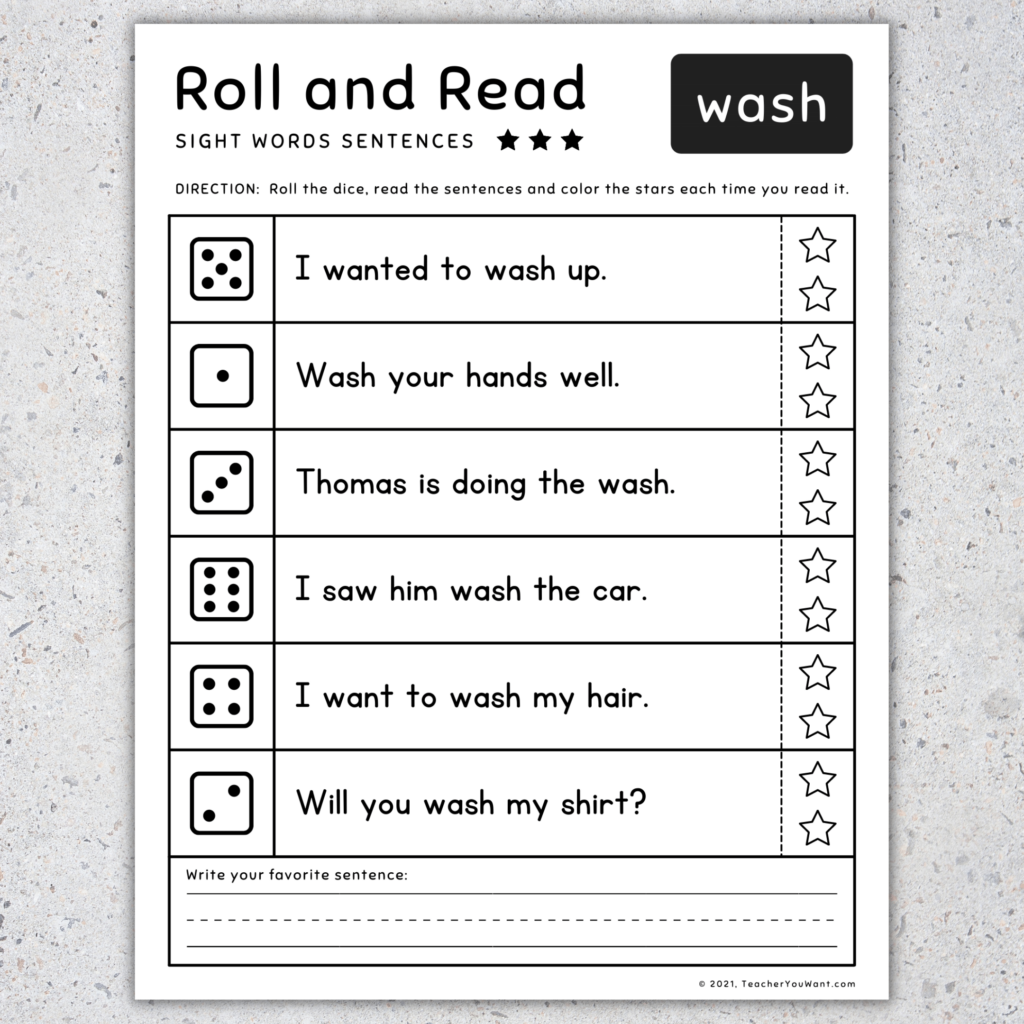 2nd Grade Sight Words Roll And Read Sight Words Reading Fluency SET