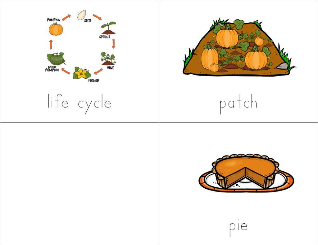 Life Cycle of a Pumpkin File Folder Games, Adapted Books, & Sequencing ...