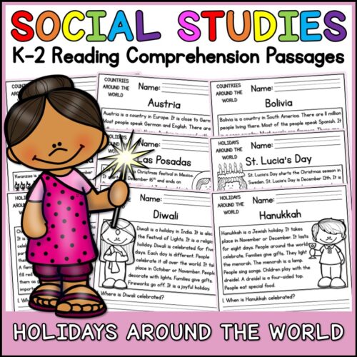 Holidays Around the World Social Studies Reading Comprehension Passages