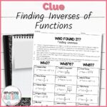 Finding Inverses of Functions Clue Mystery Activity | Made By Teachers