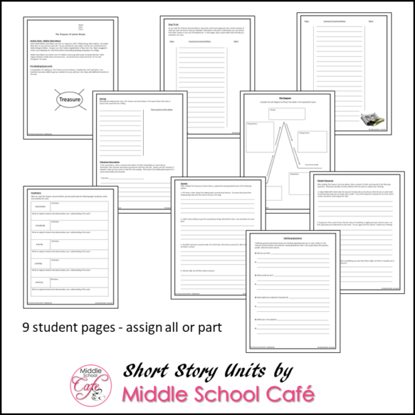 The Treasure of Lemon Brown Short Story Unit Reading Guide Made By
