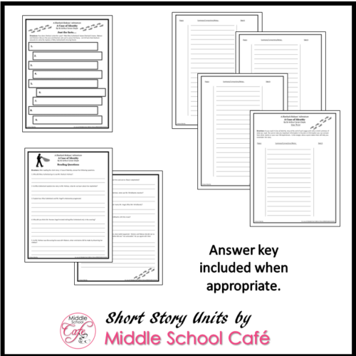 A Case of Identity Sherlock Holmes Short Story Unit Reading Guide