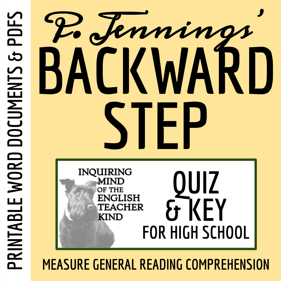 "Backward Step" by Paul Jennings Quiz and Answer Key