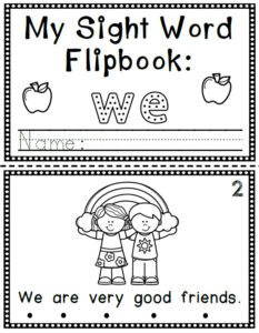 Sight Word Flip Book (Flipbook) - WE - Made By Teachers