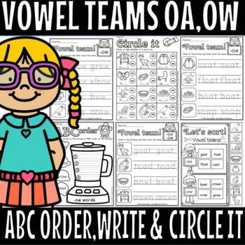 Vowel teams oa ow worksheets