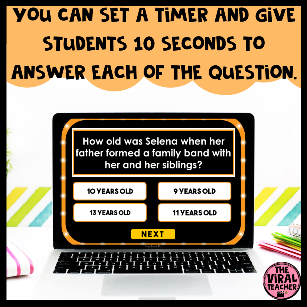 Hispanic Heritage Month Mutiple Choice Quiz Game Show for Google Slides™ 1 Made By Teachers