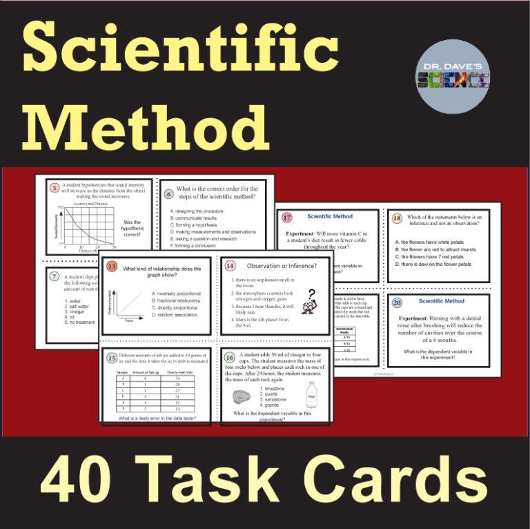 Scientific Method Task Cards Science Task Cards Made By Teachers