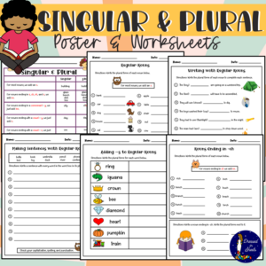Singular and Plural Poster and Worksheets - Made By Teachers
