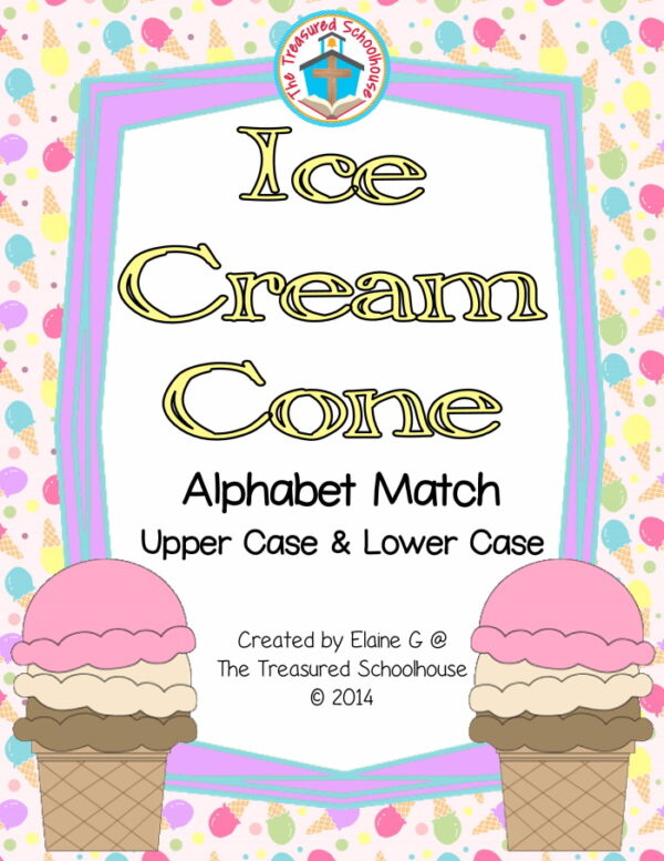 Alphabet abc upper and lower case match ice cream made by teachers