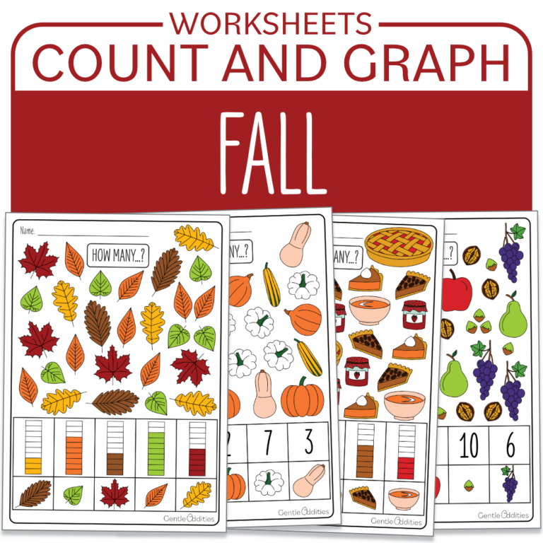 Fall/Autumn Activity - I Spy - How Many...? Color, Count and Graph up ...