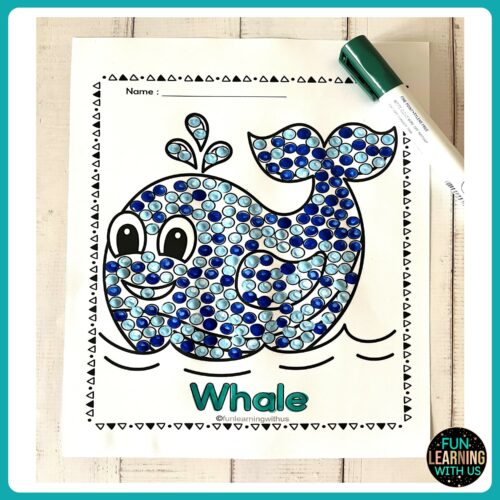 Ocean Animals QTip Crafts Fine Motor Cotton Swab Activity Made By