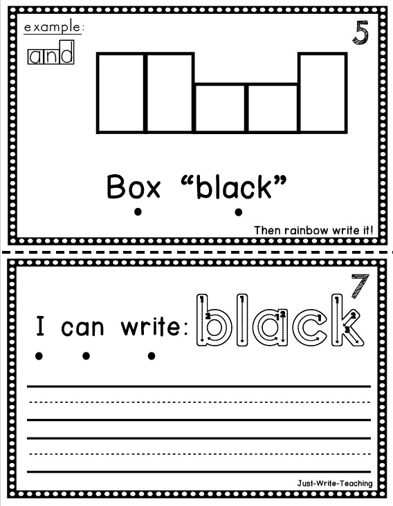 Sight Word Flip Book (Flipbook) - BLACK - Made By Teachers