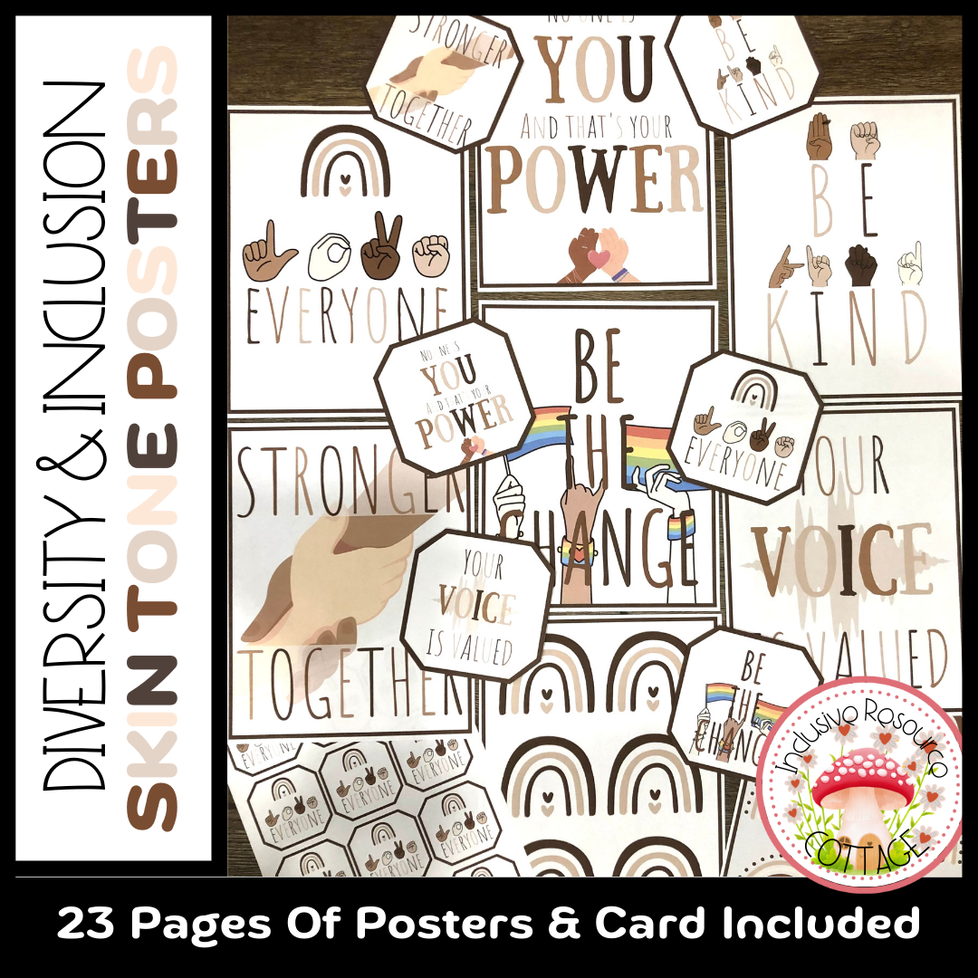Diversity & Inclusion Display Posters & Cards For The Classroom