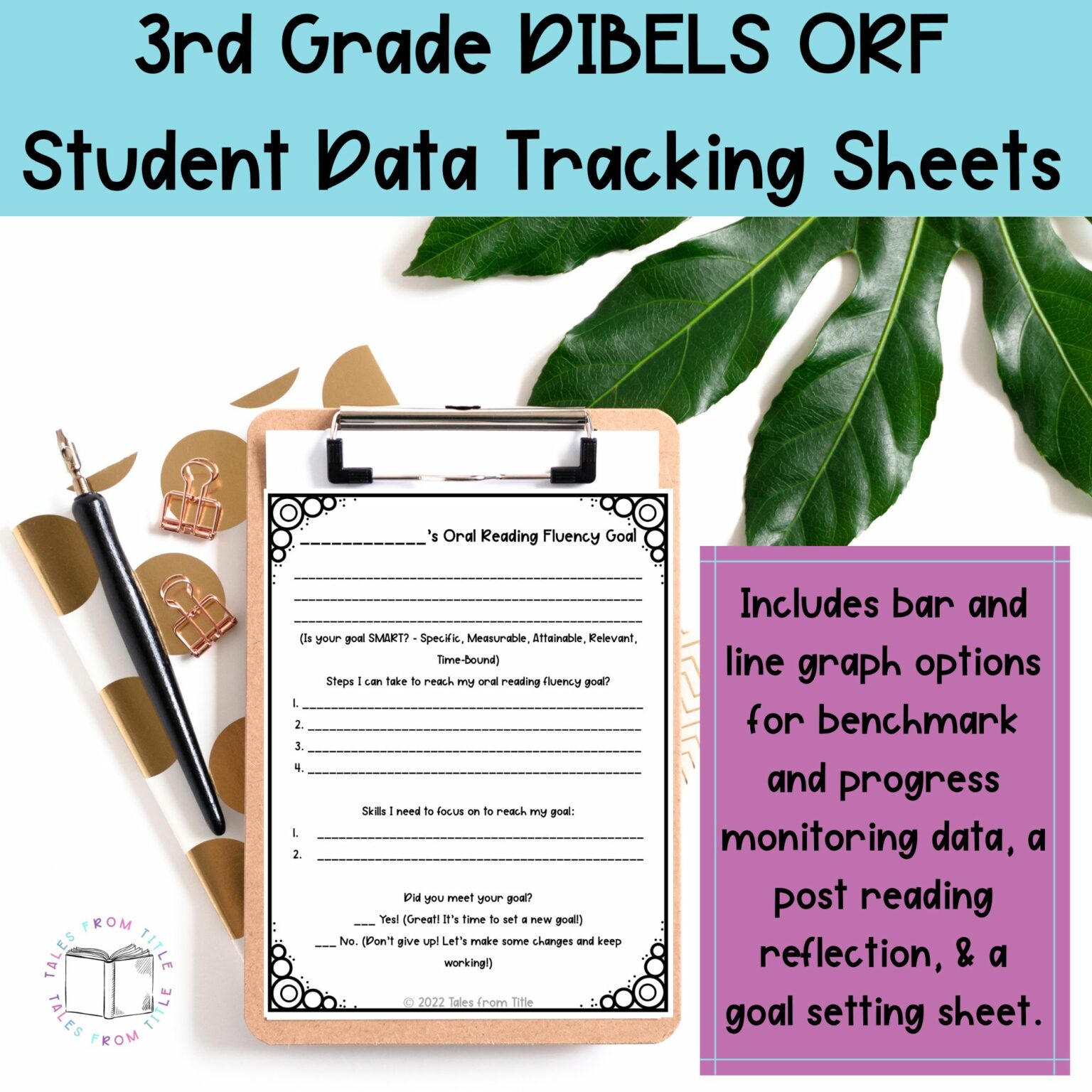 DIBELS ORF Student Data Tracking Sheets 3rd Grade Printable Made By