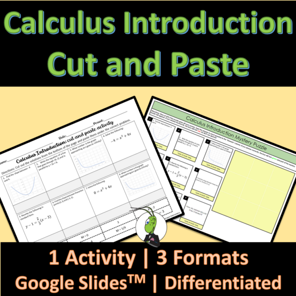 Introduction to Calculus Cut and Paste Activity | Mystery Picture ...