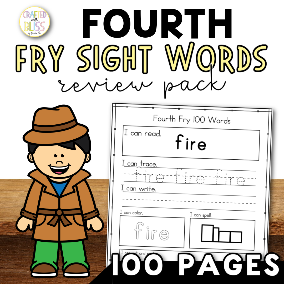 Fry s Fourth 100 Sight Words Review Pack Literacy Center Made By