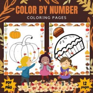 Printable Fall &amp; Autumn Color by number Worksheets - October worksheets ...