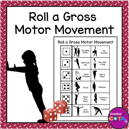 Brain Break Activity Roll a Gross Motor Movement - Made By Teachers
