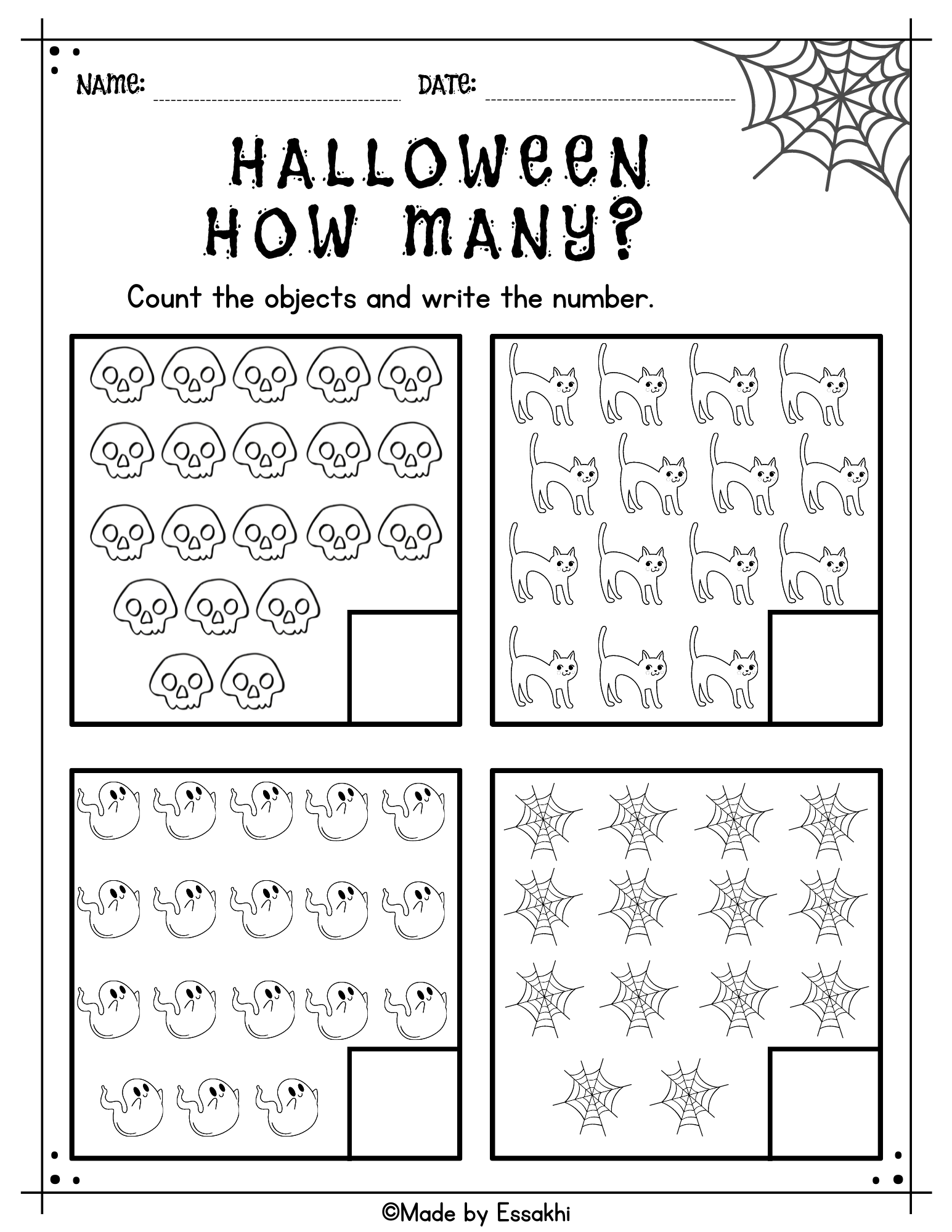 Free} Halloween how many? Count and write worksheets, numbers 11-20 - Made  By Teachers