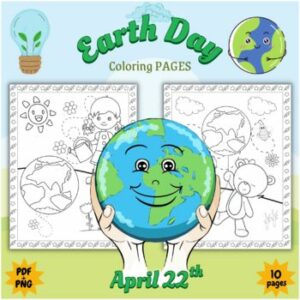 Printable Earth Day animals Coloring pages - fun Earth day activities