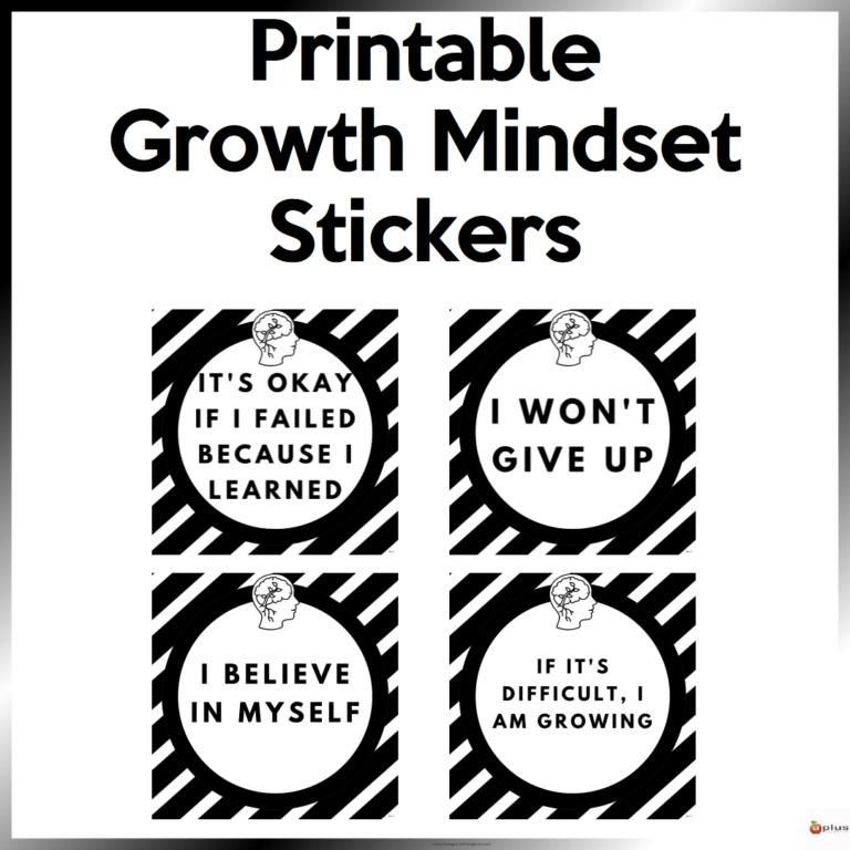 Growth Mindset Stickers Printable - Made By Teachers