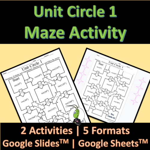 Unit Circle Maze Activity Google and Printable Digital Made By