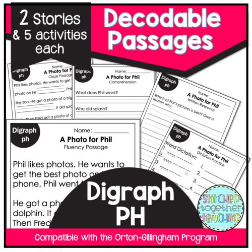Decodable Reading Passages Digraph PH BlendsOrton Gillingham Made By Teachers