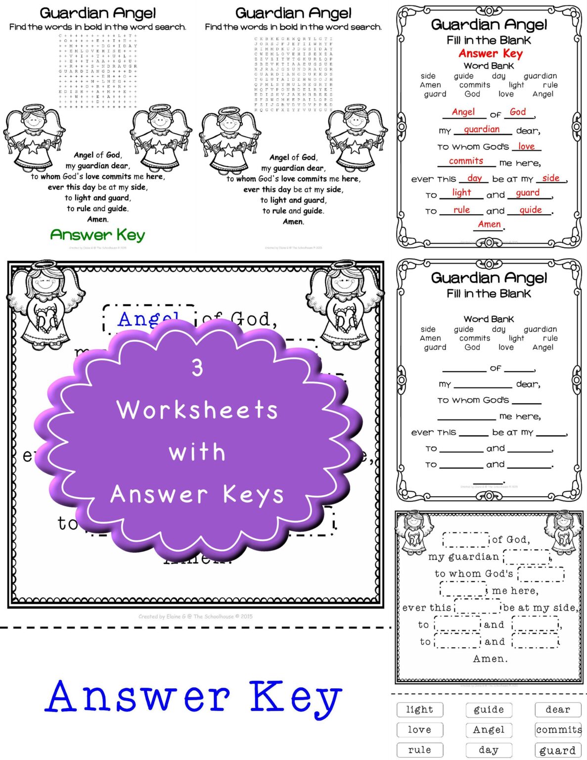 Guardian Angel Prayer Pack | Made By Teachers