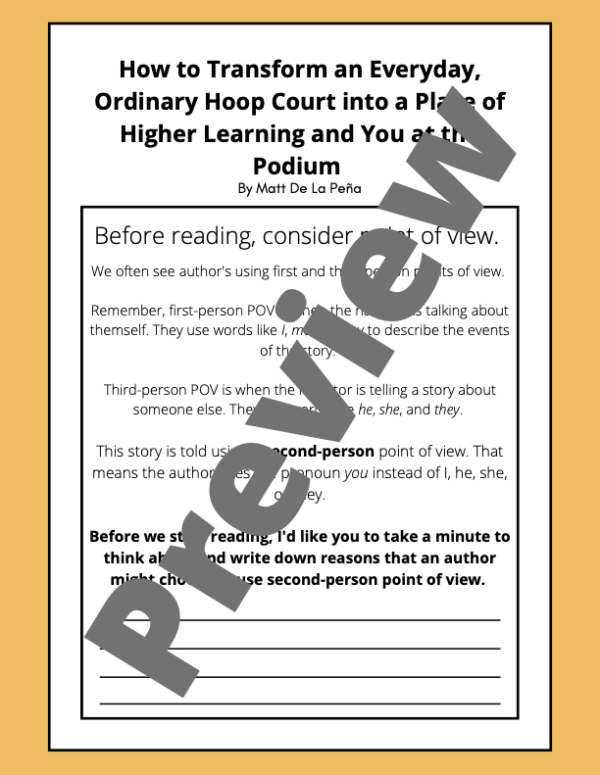 How to Transform an Everyday Ordinary Hoop Court by Matt De La Peña