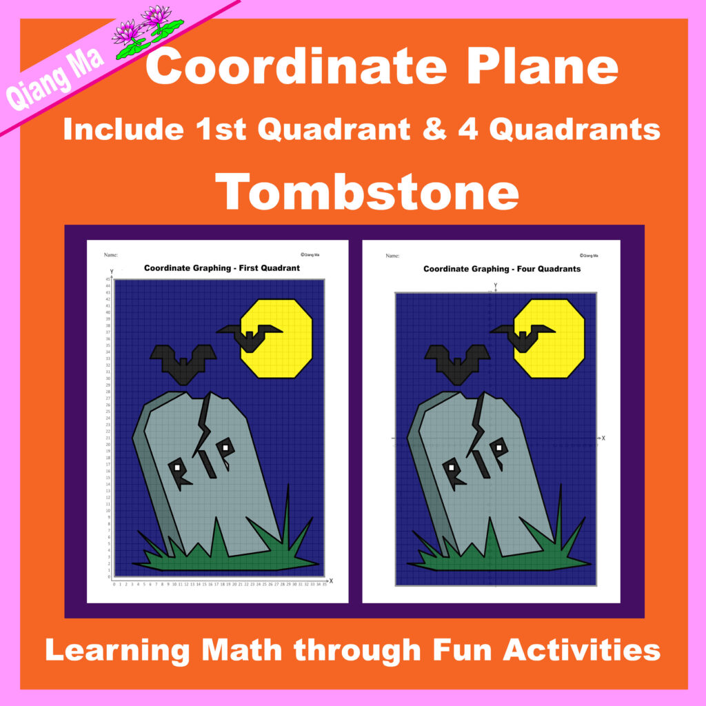 Halloween Coordinate Plane Graphing Picture: Halloween Bundle 3 in 1 ...